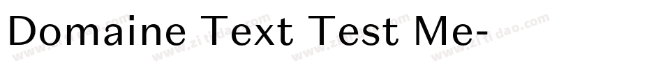 Domaine Text Test Me字体转换